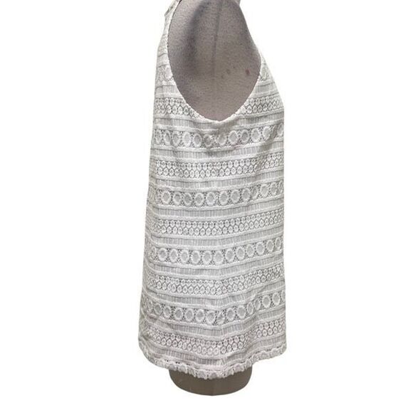 Lilly Pulitzer Womens Arya Sleeveless Lace Tank Top Resort White Medium NWT - Picture 3 of 7